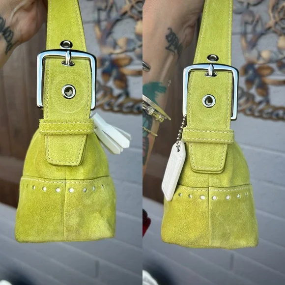 Vintage Coach Suede Demi Baguette #5032 - Picture 9 of 14